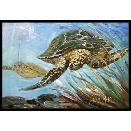 Carolines Treasures Loggerhead Sea Turtle Indoor & Outdoor Mat, 24 x 36 in. CA75919